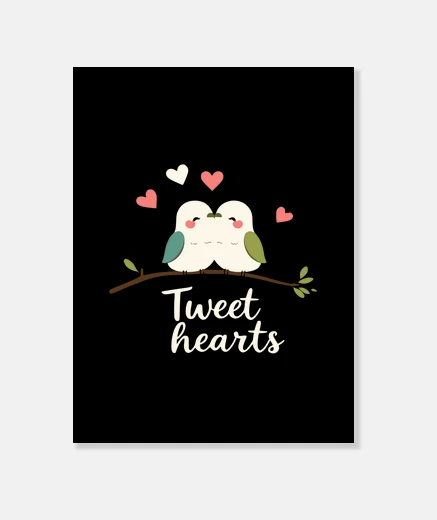 Stampa cuori di tweet