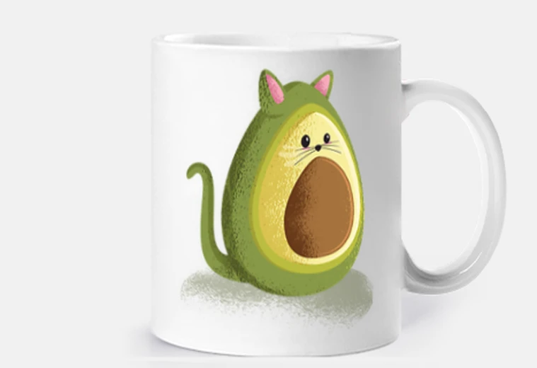 Cup cup avocado cat