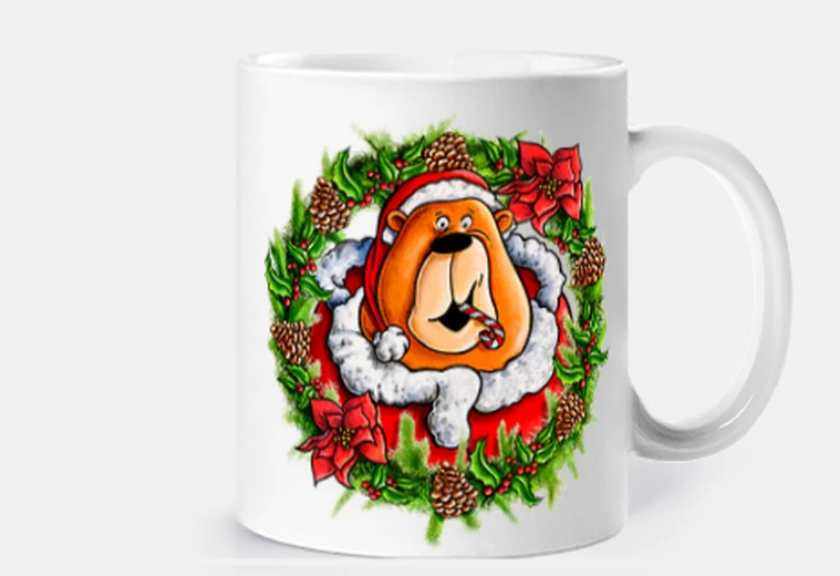 Cup cup. christmas bear with crown 01