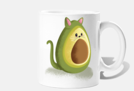 cup avocado cat