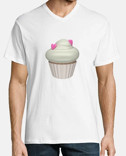 Tee-shirt cupcake aux fraises et crème