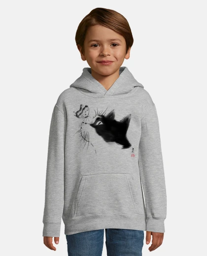 Kids curious cat