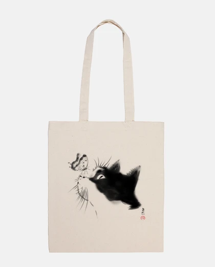 Bag curious cat