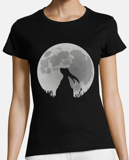 T-shirt curious moon rabbit