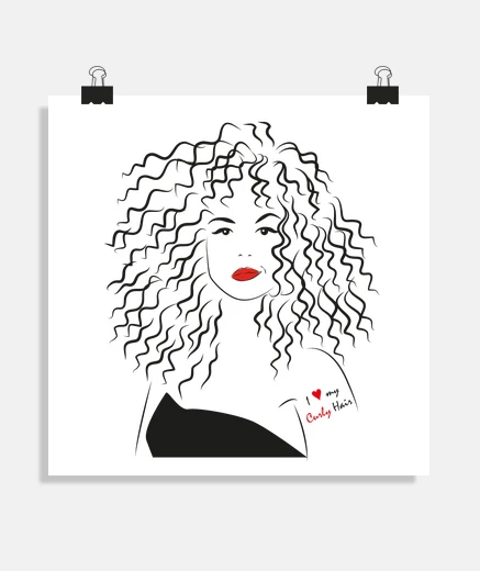 Poster curly girl - i love my curly hair