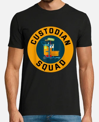 Custodian custodian squad funny school t shirt. tostadora