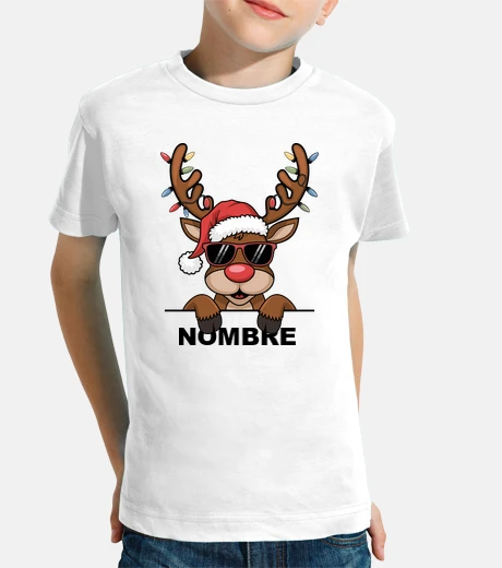Kids custom name christmas reindeer