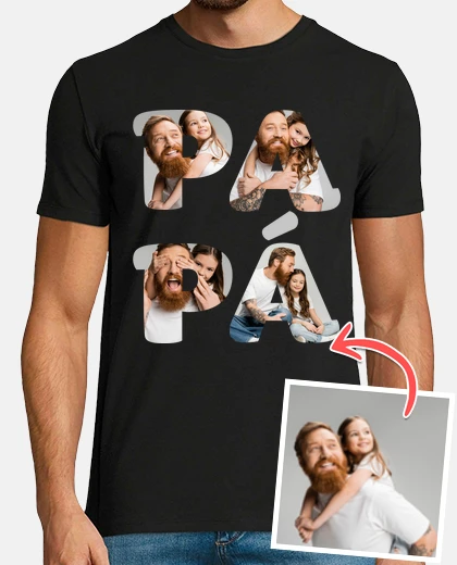 T-shirt customizable dad photo t-shirt