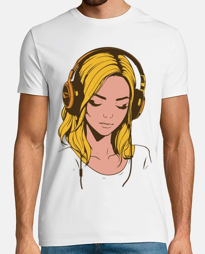 T-shirt customizable romantic woman