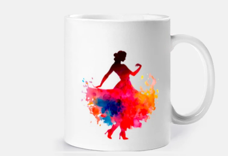 Cup customizable spanish flamenco dancer mug