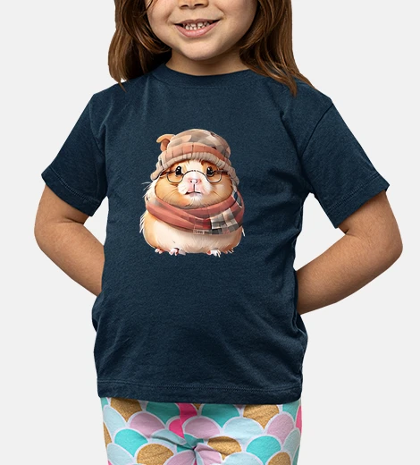 Ropa Cute Abyssinian Guinea Pig with glasses
