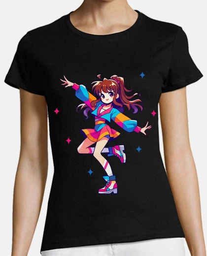 T-shirt Cute anime girl dancing