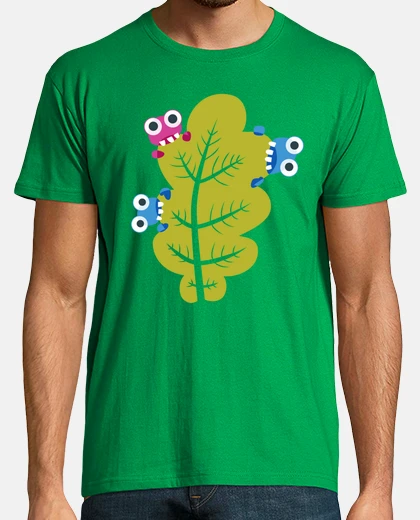 Camiseta Cute Bugs Eat Green Leaf