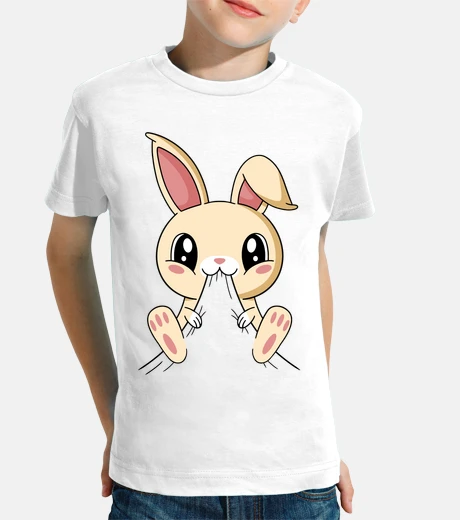 Kids cute bunny eating polo t-shirt