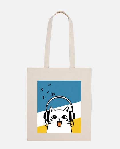 Bag Cute Cat with Headphones