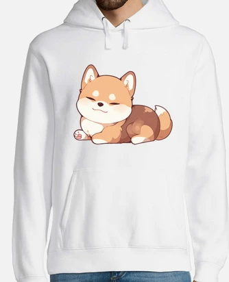 Cute chibi shiba inu hoodie tostadora