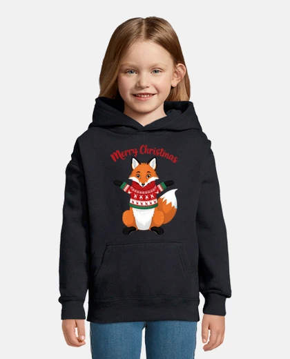 Kids cute christmas fox