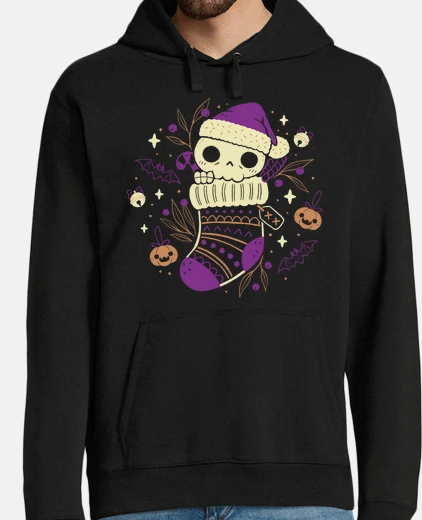 Sudadera cute christmas stocking skull