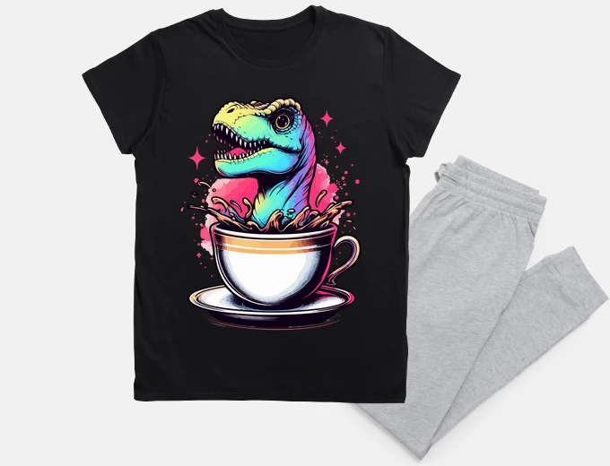Pyjama Cute Colorful Tea rex