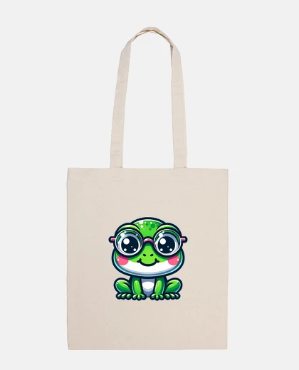 Bag cute frog with glasses