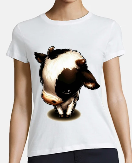 Playera cute funny black and white cow