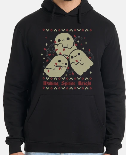Sudadera cute ghosts making spirits bright ugly 