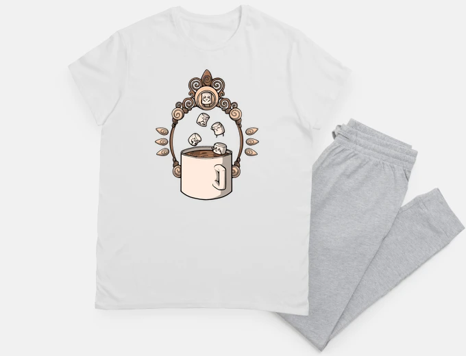 Pyjama Cute Hot Cocoa With Marshmellows