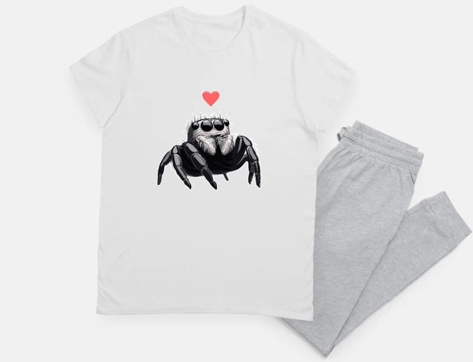 Pajama Cute jumping spider of love