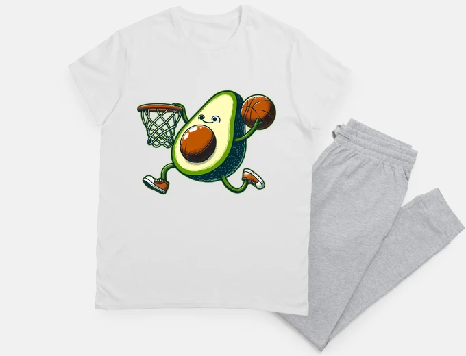 Pajama Cute Kawaii Avocado Fruit Basketball