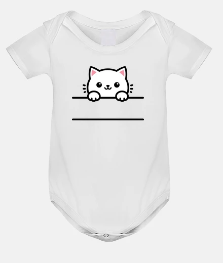 Kids cute kitten space to write white baby bodysuit onesie years