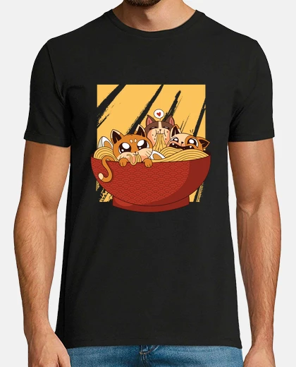 T-shirt Cute Kittens in a Ramen Bowl