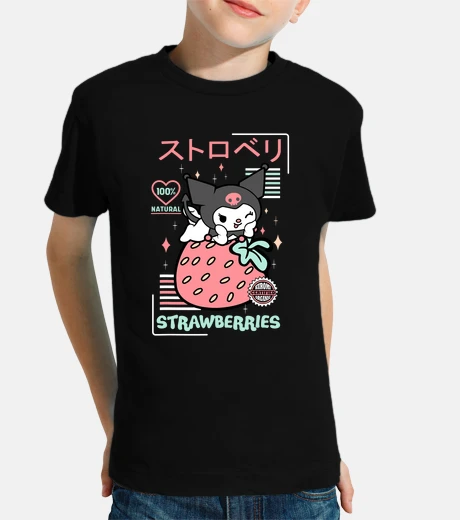 Ropa cute kuromi strawberry picking pink pas