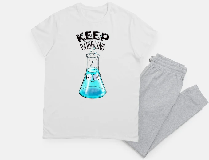 Pajama cute nerdy flask chemistry lab