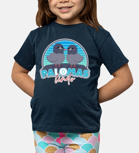 Kids cute pigeons