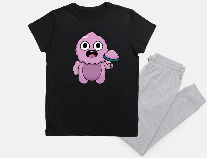 Pyjama cute pink monster