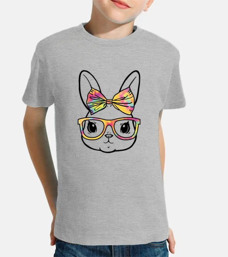 Children's cute rabbit, glasses, bow tie