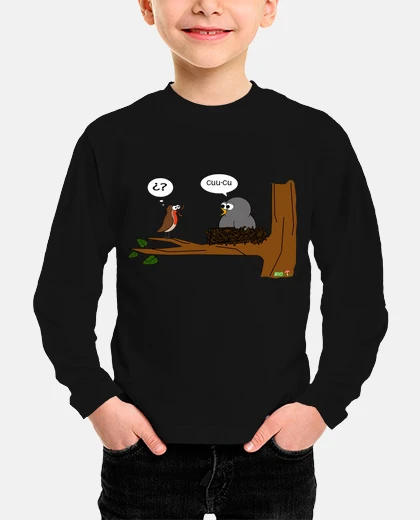 Kids cute robin parasitando