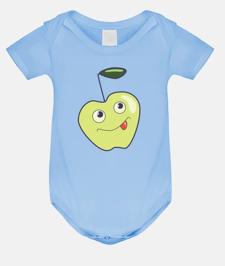 Kids cute smiling cartoon apple