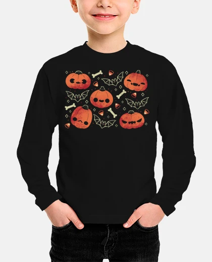 Kids Cute smiling Halloween Pumpkins