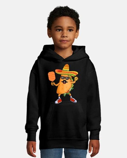 Kids cute taco funny pickleball player