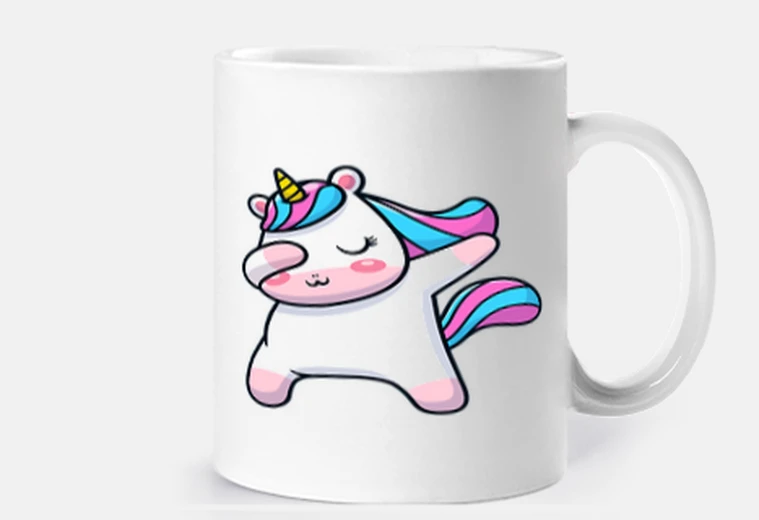 Cup cute unicorn dabbing