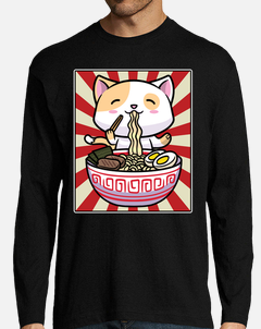 cat ramen bowl shirt