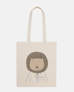 cute lion with tie for kids ,tote bag