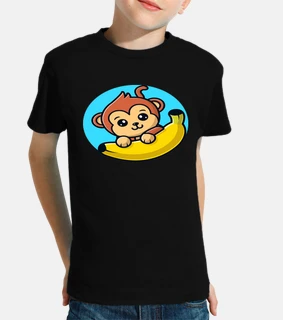 cute little monkey with a banana