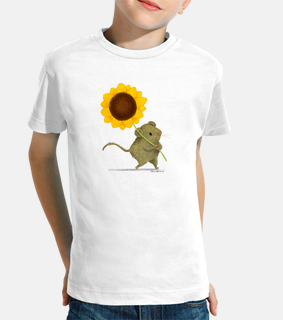 Cute Mouse with Sunflower