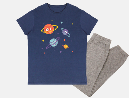 cute planets cartoon space astronomy