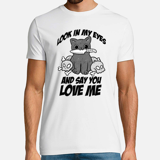 cute psycho cat with knife cats tshirt