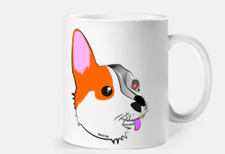 Tazza cyber corgi