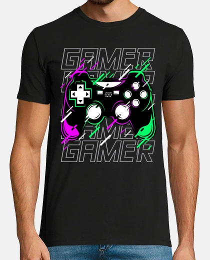 Tee-shirt Cyber Gamer Néon Vert