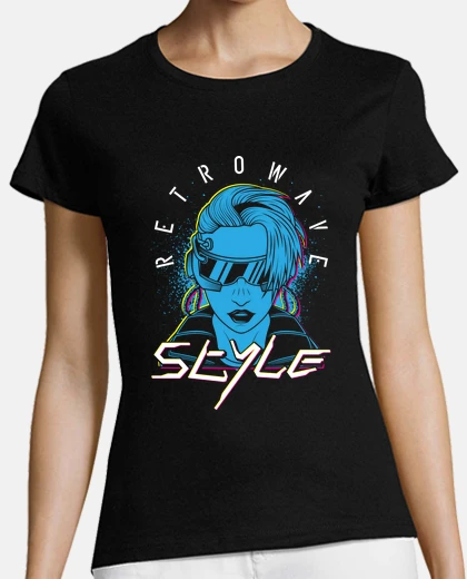 Tee-shirt cyberpunk science fiction technologie néon